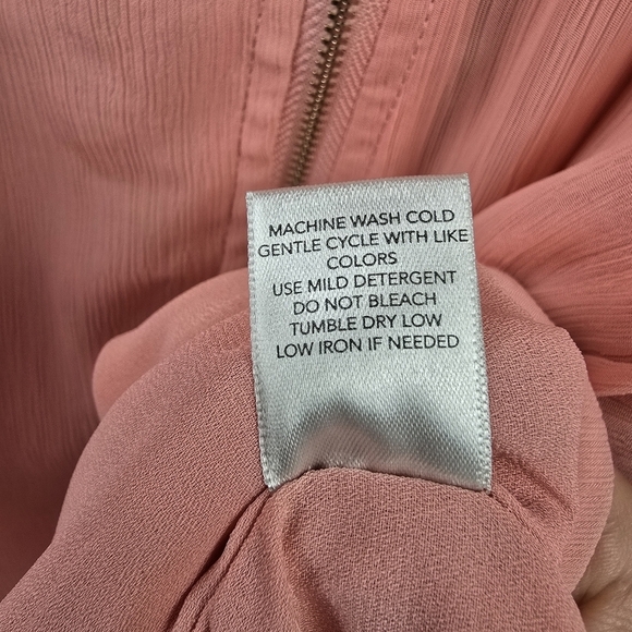 CJ BANKS Chic Ruffled Zip Cardigan Jacket Pink Womens Plus Sz 3X Dressy feminine - Picture 7 of 13